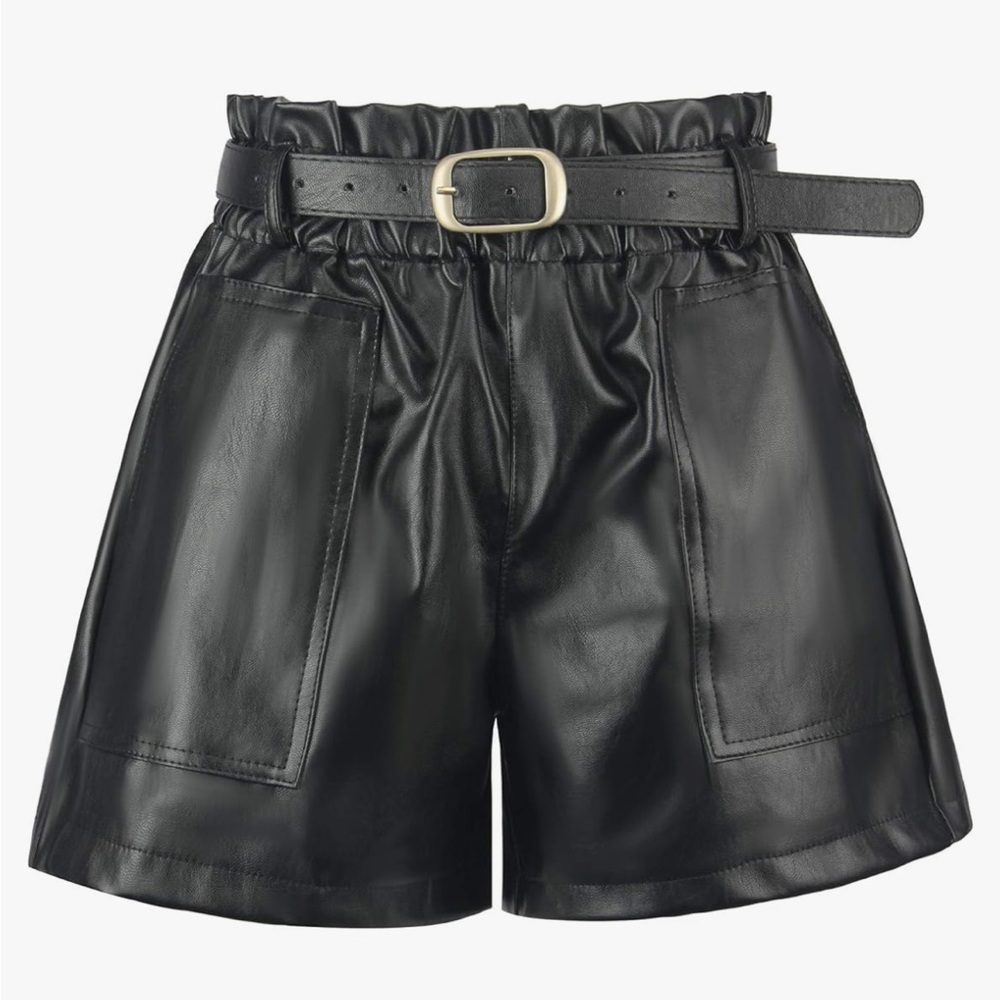 Amazon RAMISU High Waisted Faux Leather Shorts